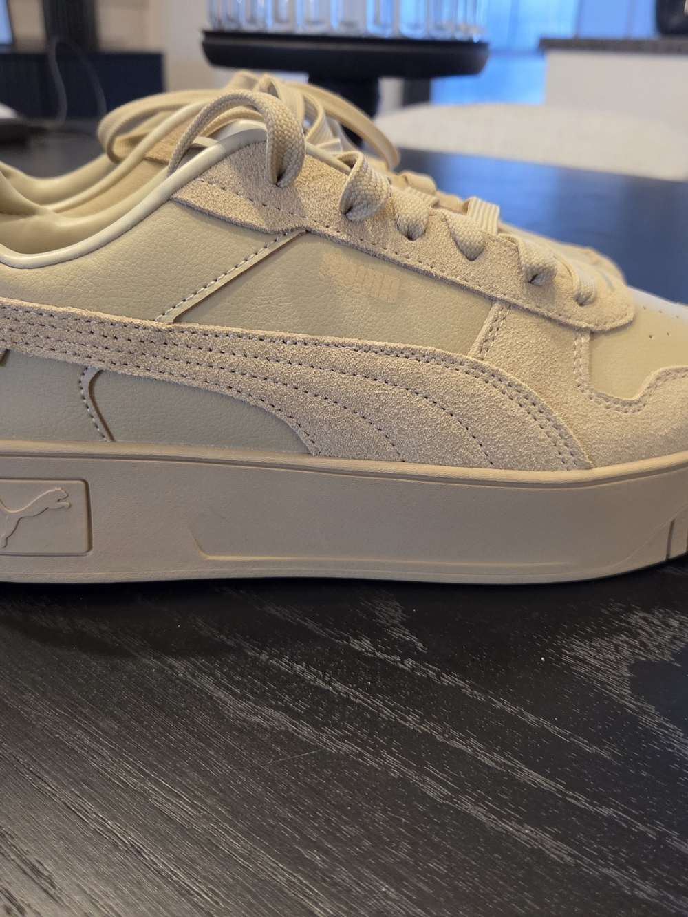 Puma Cream Low-Top Sneakers for Women